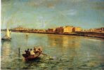 Vincenzo De Stefano (Barletta 1861-1942) :Veduta del castello di Barletta 